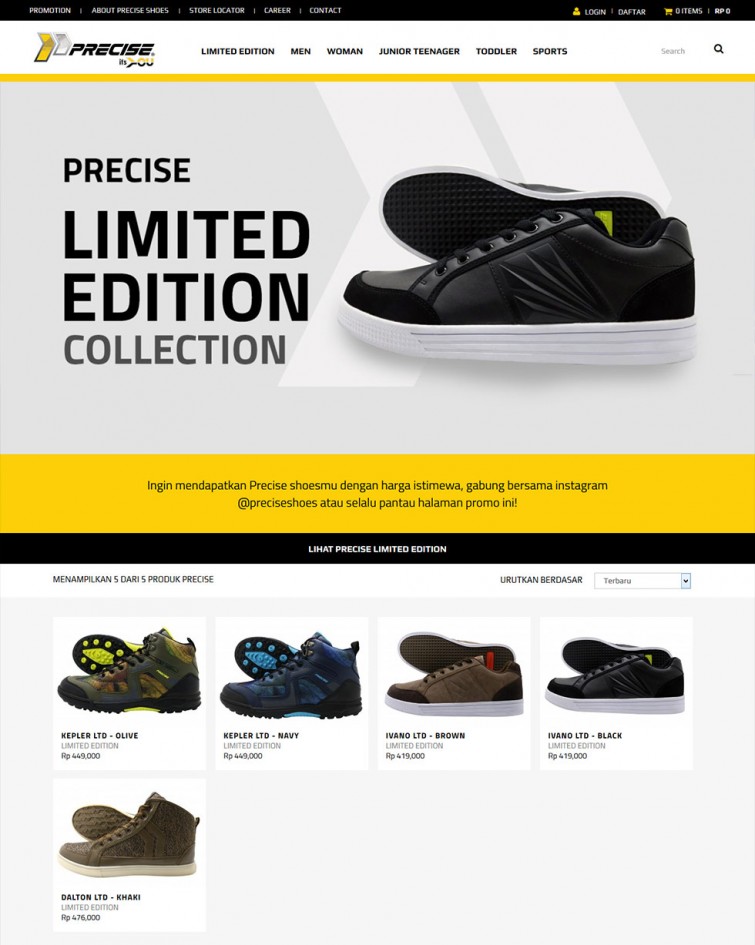 precise-shoes-website-design-surabaya-jakarta